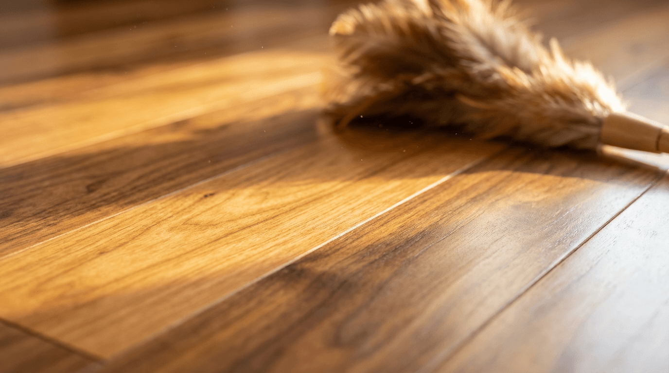 A dramatic close-up aesthetic shot of a marble floor surface mid-restoration